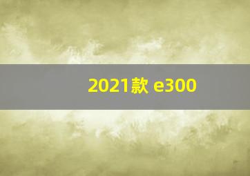 2021款 e300